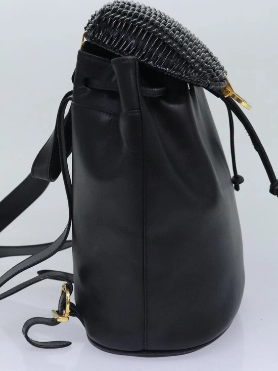 Salvatore Ferragamo Backpack Leather Black Gold main image 9